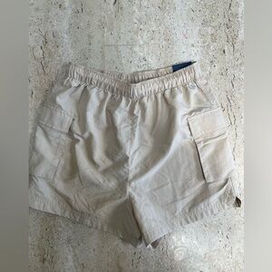 DSG Women's Cargo Woven Athletic Shorts Size Small Sandy Slate High Rise 3" Nylo